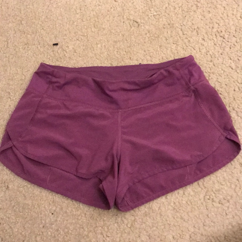 Purple lululemon shorts